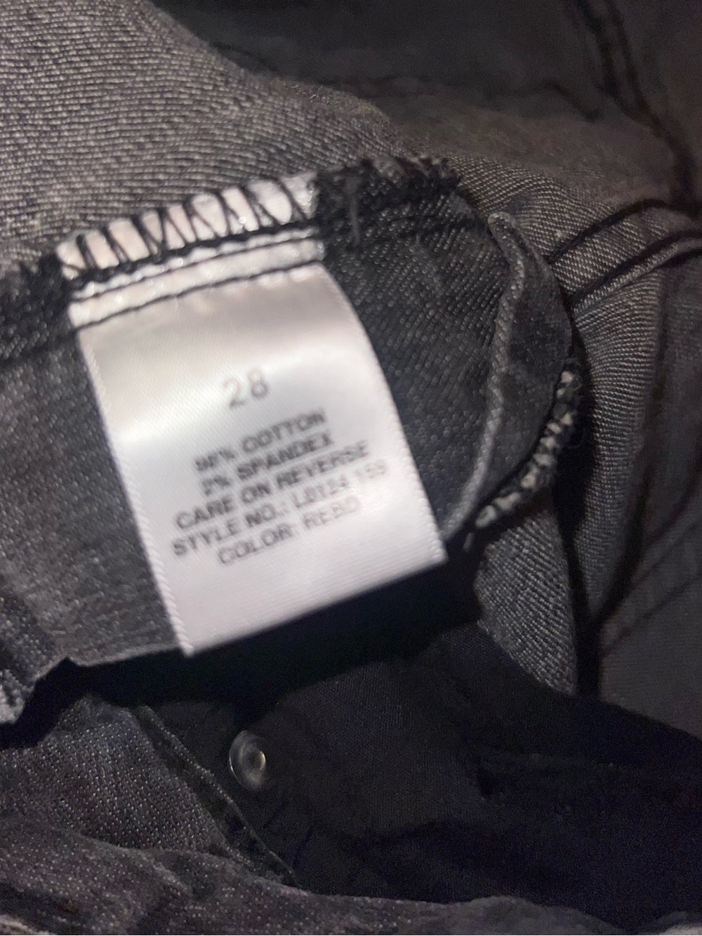 GUESS Sexy Skinny Leg Black Wash Distressed Jeans Size 28 - Picture 4 of 6